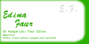 edina faur business card